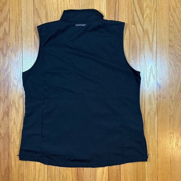 ScotteVest Women's Size L Vest Travel Utility Multi Pocket Black Zip Up Tec Vest - Picture 2 of 16